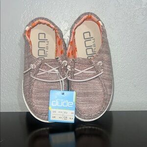 Hey Dude Kids Sneakers - Pink and Orange